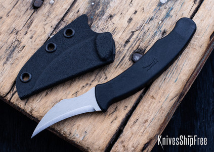 Ed's Manifesto & Kopis Designs: L-Via Field Knife - Black - Ramped Satin